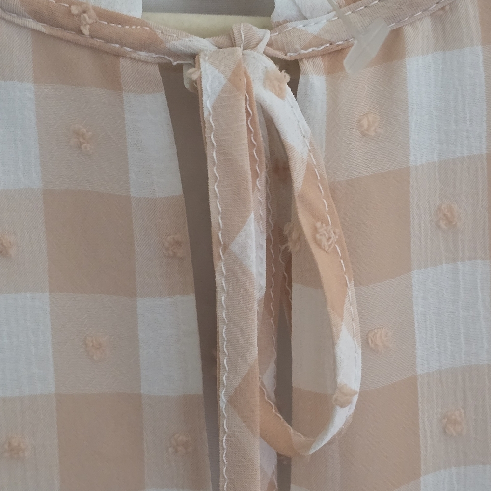 NWT NANETTE LEPORE Blush Gingham Dress - Picture 7 of 10